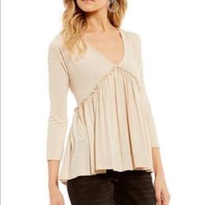 Blush babydoll top